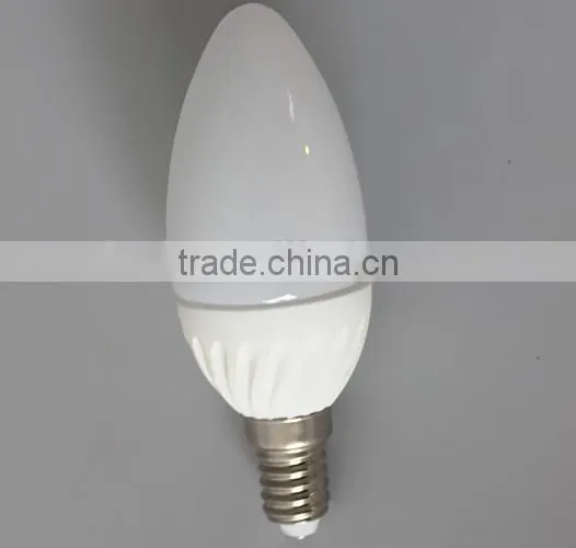 factory price ceramic 330lm 4w dimmable e14 led candle light