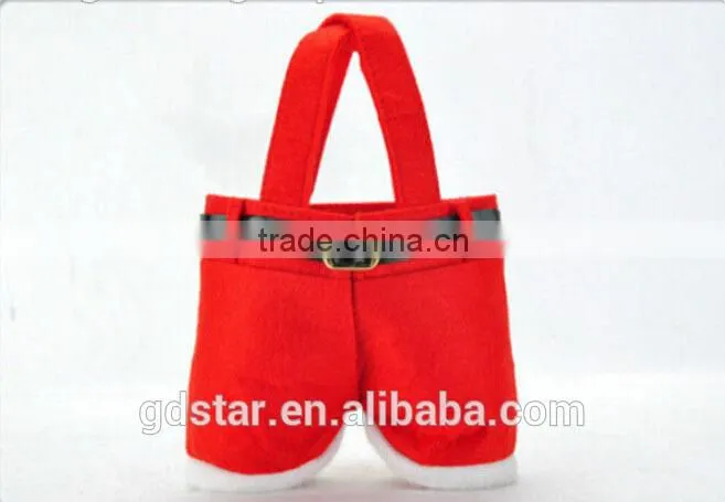 2016 Hot Sale Santa Claus Pants Christmas Candy Bag