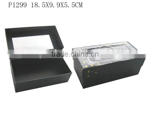 P1299 Simple Paper Sock Gift Packaging Box With PVC Window