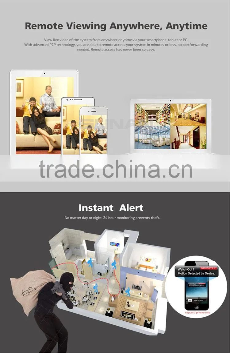 8Channel 960p ahd outdoor home surveillance systems, surveillance cameras systems
