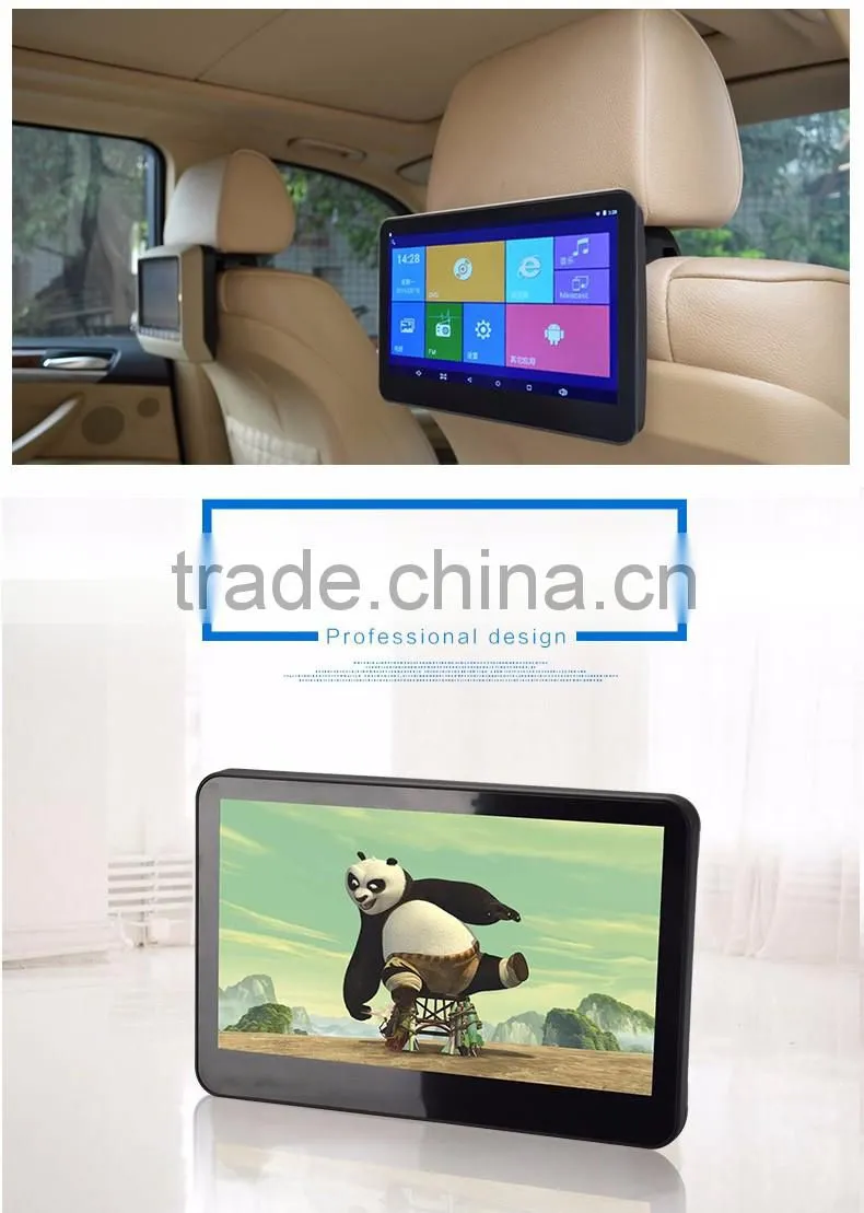 Hot selling 10.1inch android car headrest DVD player with andorid operate system