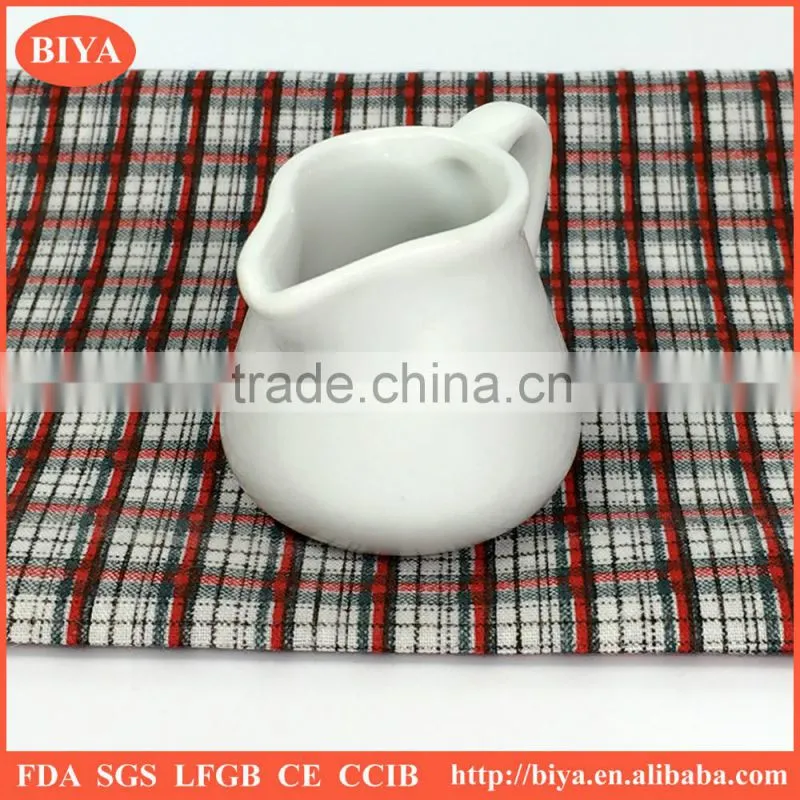 popular porcelain mini milk jar factory directly made in China,milk pot, juice jar and coffee jar,spice jar