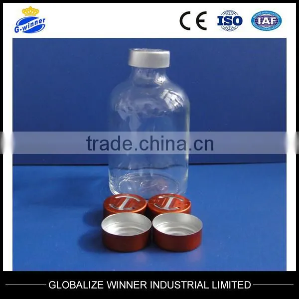15ml Tubular Clear Injection Vials with aluminum cap with rubber stopper