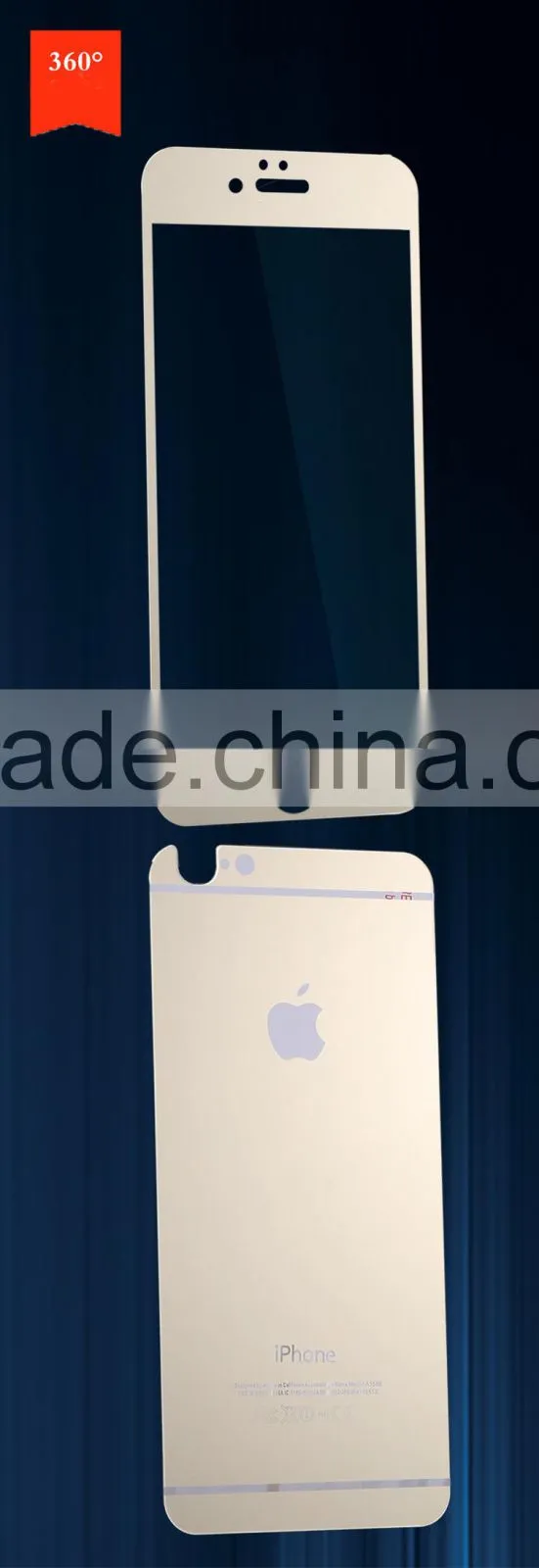 Electroplating front and back tempered glass screen protector for iPhone 6s