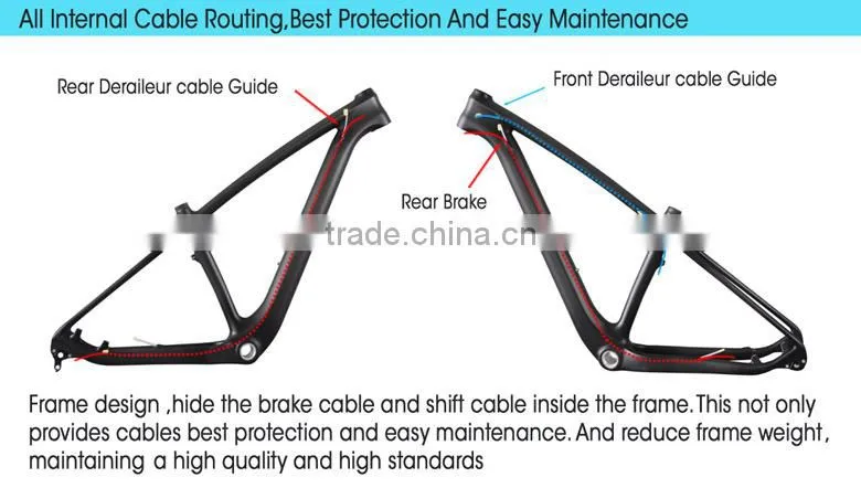 Internal Cable Routing Mountian Bicycle Frame 29er mtb carbon frame 29er