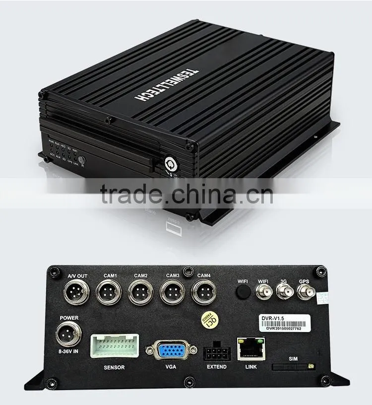 Teswell competitive 720P ahd mdvr 3g gps wifi dvr veicular