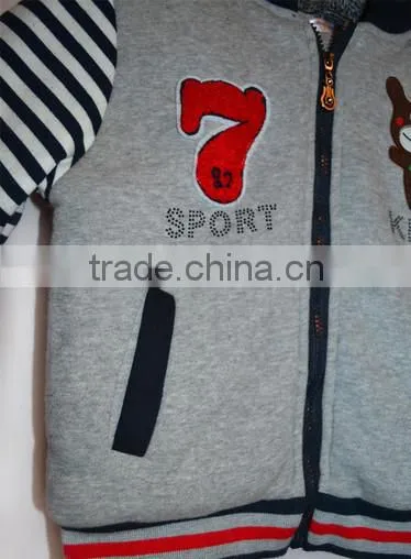 Fashion outwear zip boy kids sweatshirt