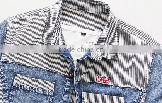 Manufacture Two Pocket Blue Denim Stripe Shirt