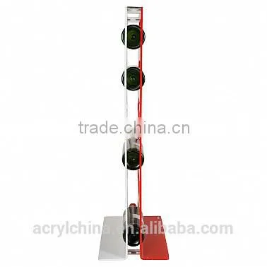 Modern acrylic wine rack for up to 6 bottles