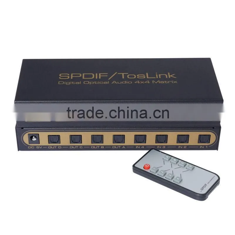 Digital audio amplifier 4x4 SPDIF matrix