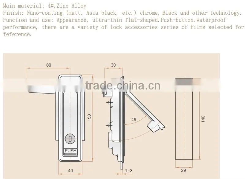 SAIP/SAIPWELL Hot Sales Durable electrical control panel lock