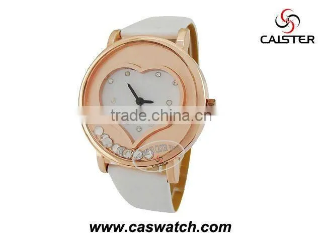 Heart shape ladies watch with diamond index