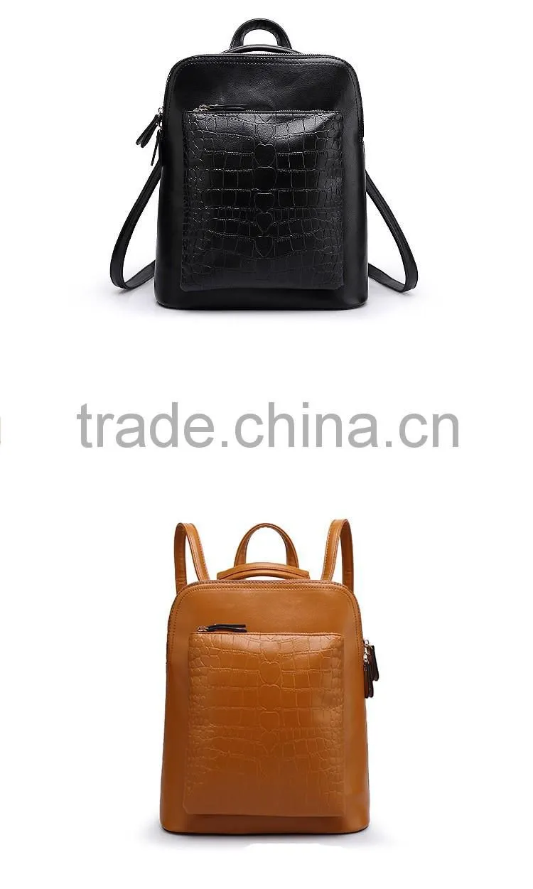 china 2016 backpack brand names women leather backpack