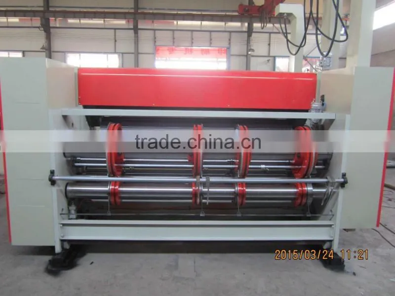 High speed semi automatic corrugated carton printing slotting machine