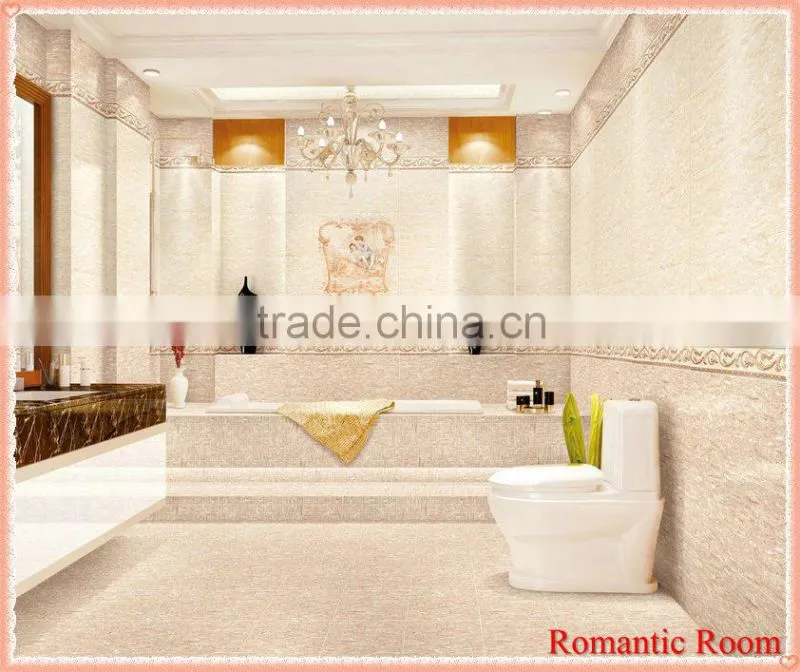 Most popular 2014 China high class and elegant romantic tile bathroom and floor tile for home decoration