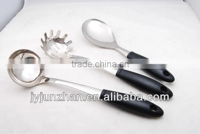 Cooking spoon made in Jieyang factory directly of stainless steel 201 material
