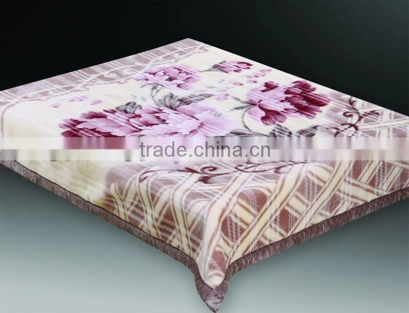 100% polyester super soft printed interwaving mink blanket