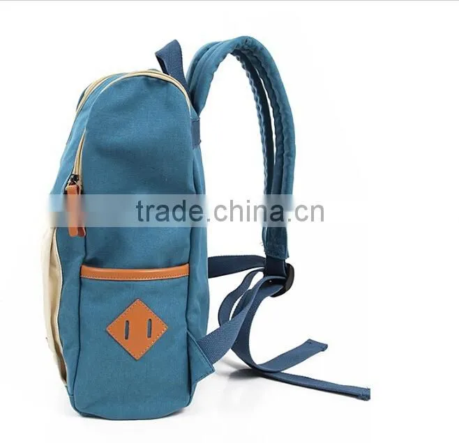 2015 fashion hot sale canvas kids school bags
