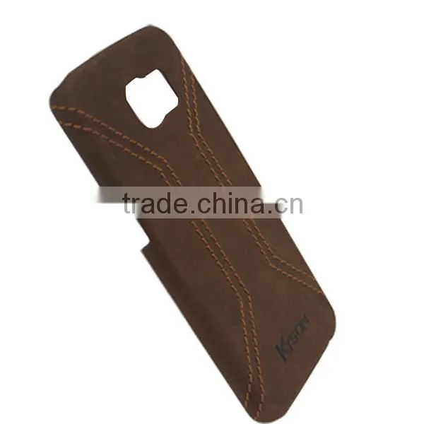 Real Natural leather + Hard Case Cover For Samsung Galaxy S6 Edge Plus