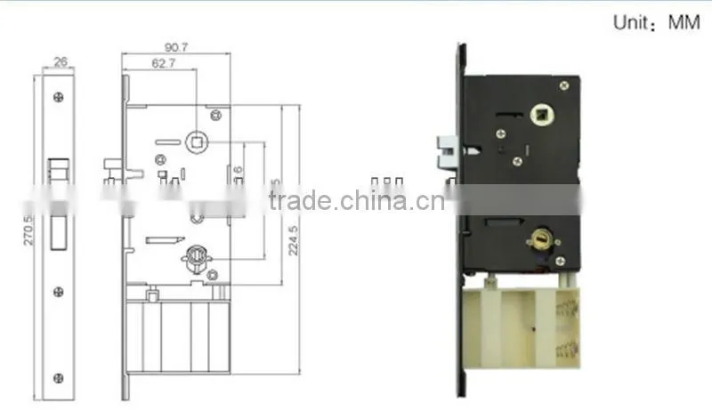 LSD602 Classic Hotel Mortise Lock