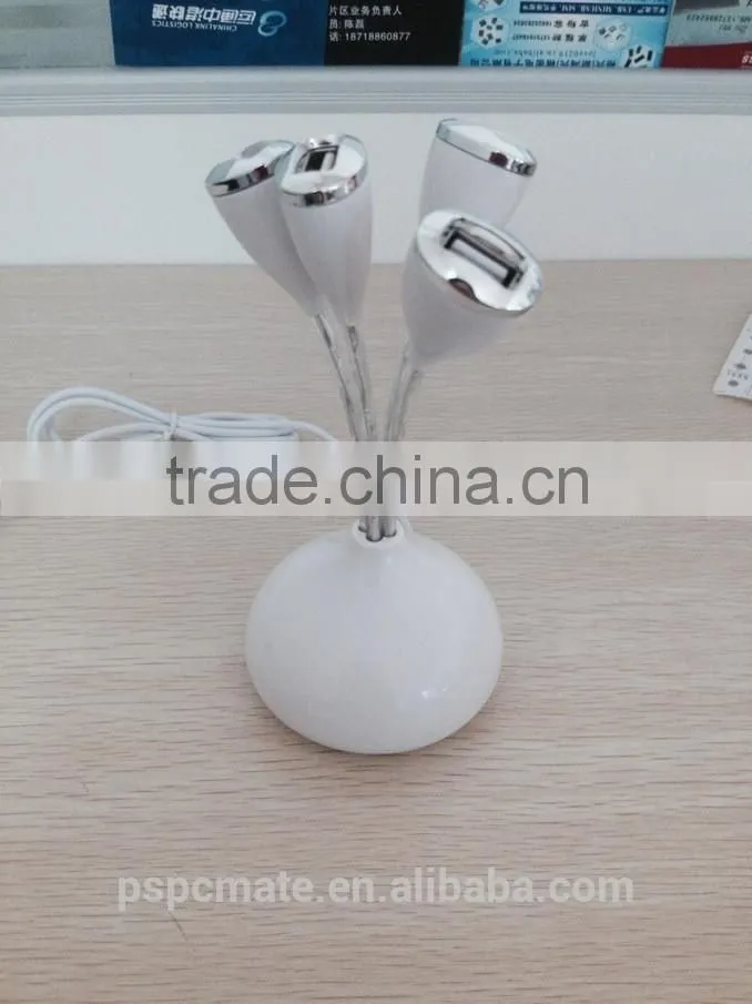 Colorful Light-up Flower Vase USB HUB Deconcentrator with 4 Port