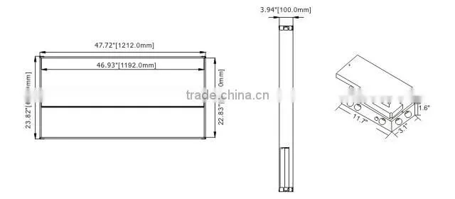 New designed for American market 40W 42W 65W 2x4ft LED Troffer fixture