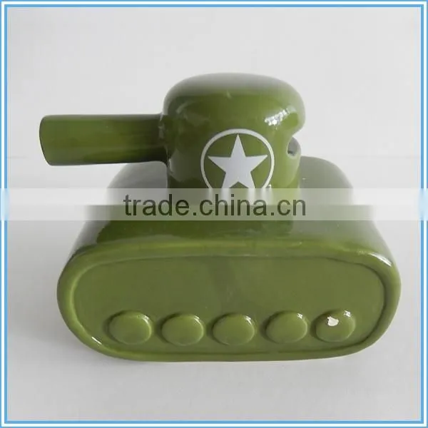 Ceramic small tanks piggy bank money boxes craft gift