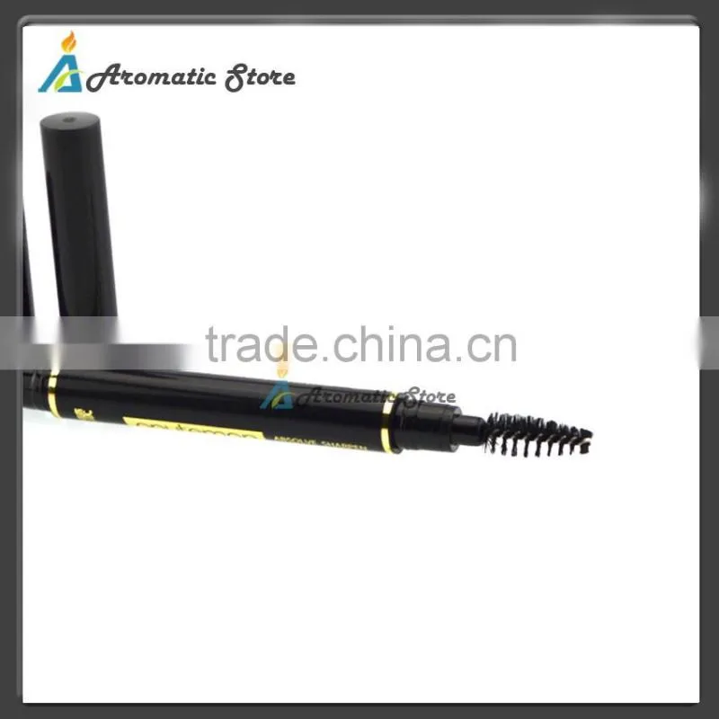 Double side eyebrow brush and eyebrow pencil