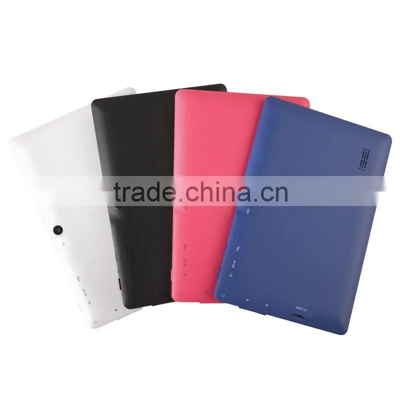 HOT 7 Inch Dual Core Tablet PC Android 4.4 with Bluetooth Dual Camera Q88 A23 cheapest Tablet