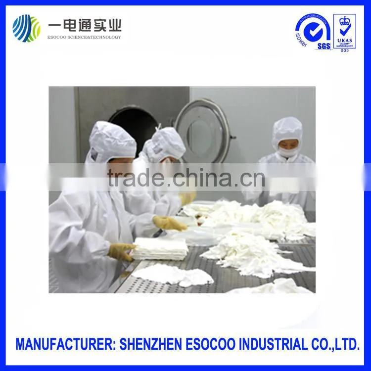 china supplier ESD cleanroom suit in lint free work shop