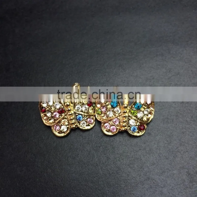 Vintage Colorful Rhinestone Butterfly Brooch,Lovely Butterfly Animal decorations,children brooch