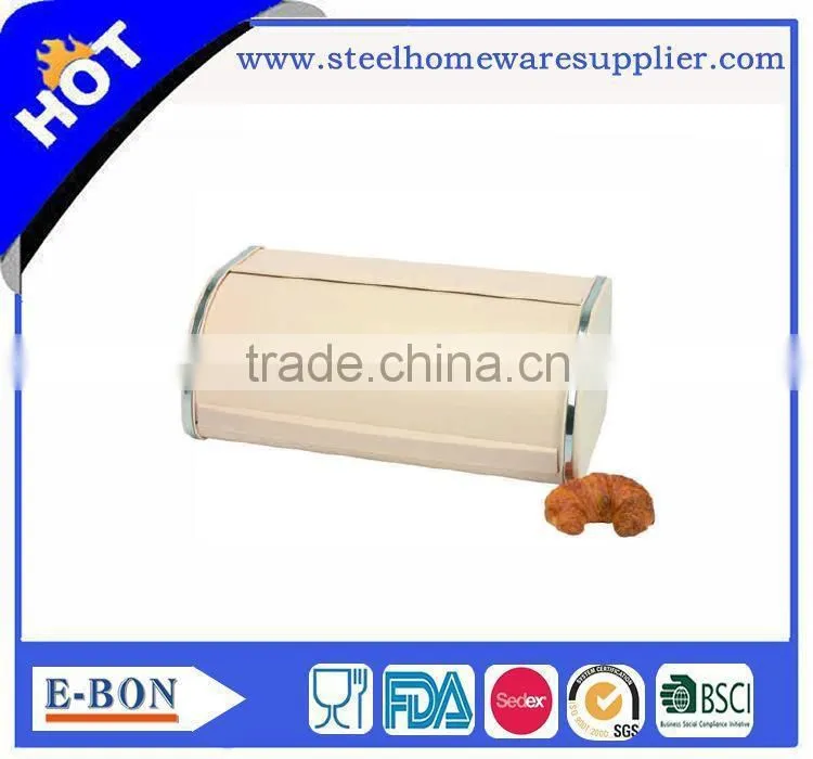 High quality stainless steel white ceramic bread bin