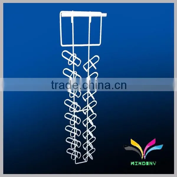 More than can be hung white metal hanging wine glass rack