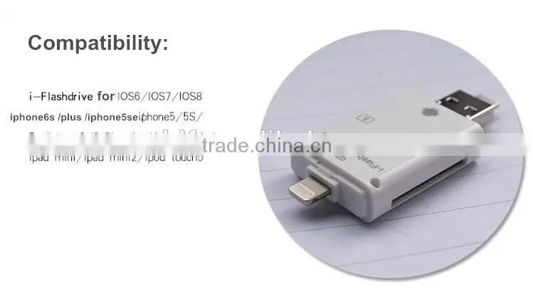 2016 Newest OTG USB Flash Drive For IPhone With Logo Custom