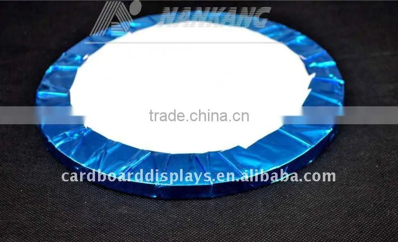 wholesale food packaging containers Rounded Cake boards blue