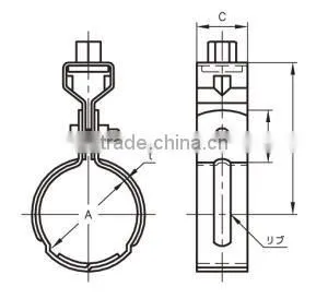 A10201-4 Metal pipe fitting for steel gas pipe og AKAGI