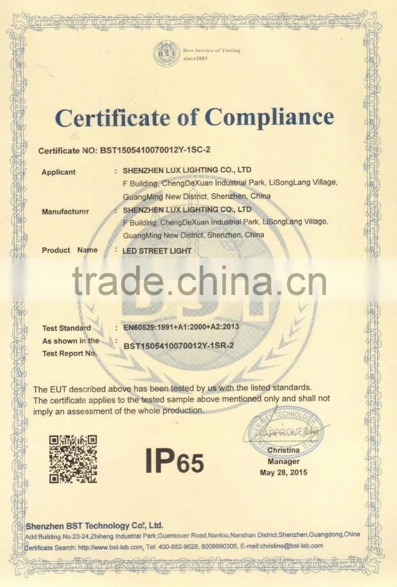 5 years slim design super bright price list osram shenzhen supplier led street light