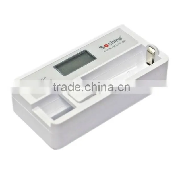 Soshine LCD Universal Battery Charger For Li-ion 18650 14500 16340 CR123 NiMH AA AAA 18650 single charger 18650 battery charger