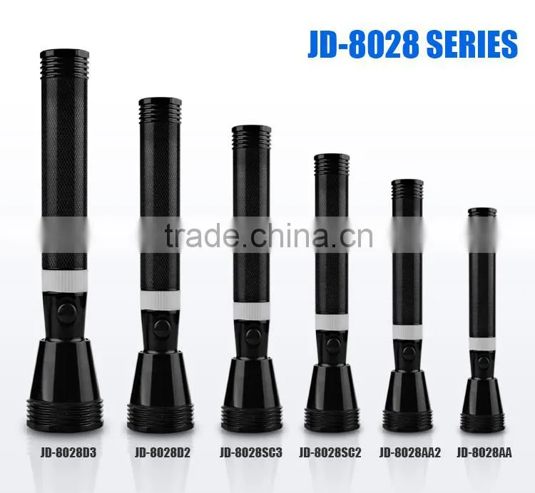 JD-8028 D2 LED Aluminium rechargeable torch / flashlight