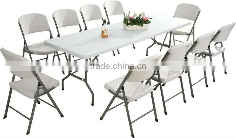 8ft cheap plastic folding table with competitive price and high quality