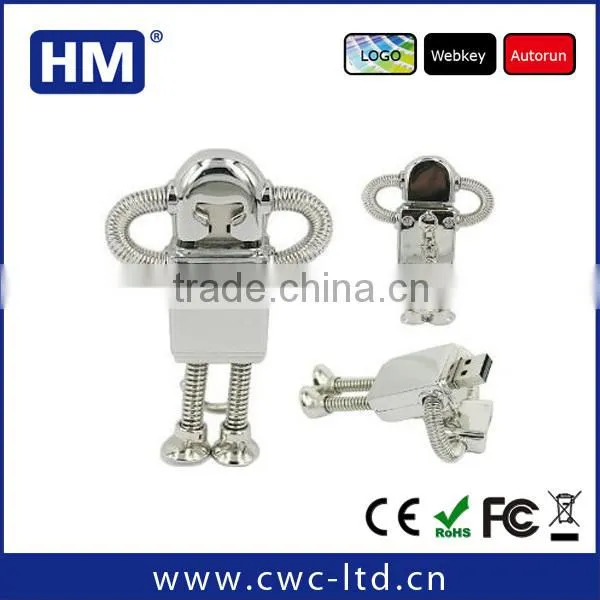 custom design promotion gift logo solution robot usb with high speed