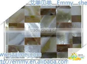 Mixed design mother of pearl shell mosaic wall tile wall panel