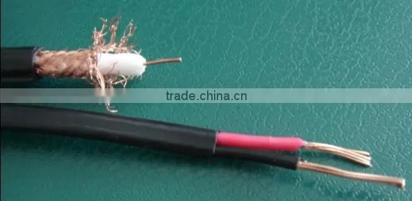 rg6 + 2c coaxial cables with power cable Siamese cable