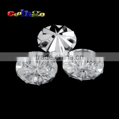 40L(25mm) Acrylic Sewing Rhinestone Rose Round Point Back Button For Apparel #FLN027-40L(06)