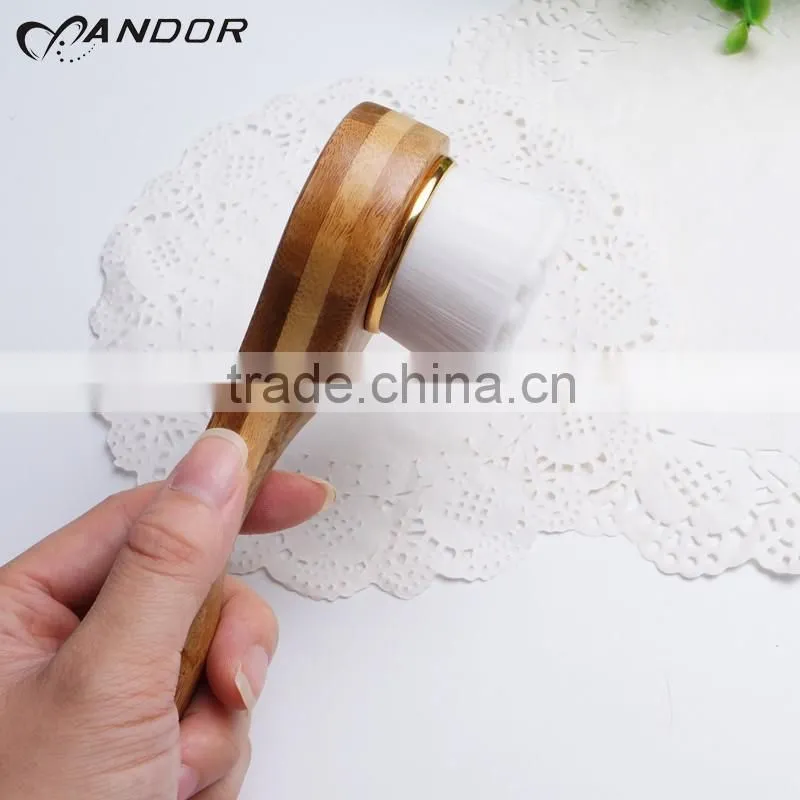 Wholesale beauty supply bamboo handle pore cleansing brush synthetic bristle