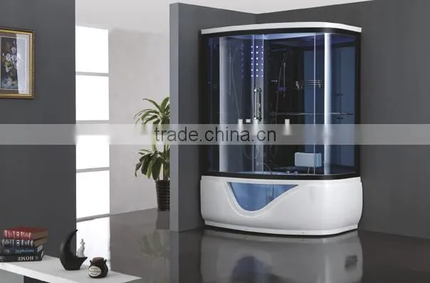 2016 Enclosed massage whirlpool steam shower room with glass aceylic tub