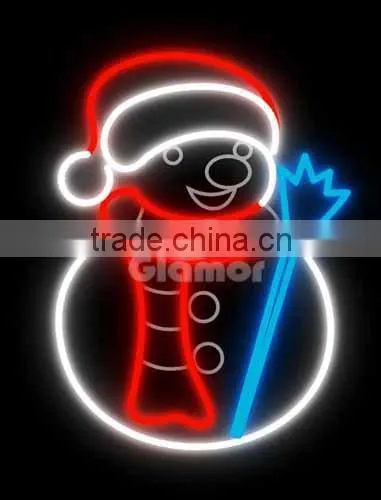 shopping mall christmas decorations/LED Rope snowman motif