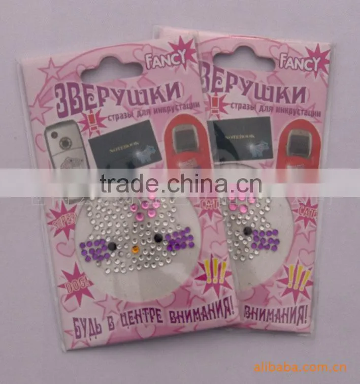 mobile phone bling crystal diamond sticker rhinestone acrylic sticker multi-style/acrylic sticker