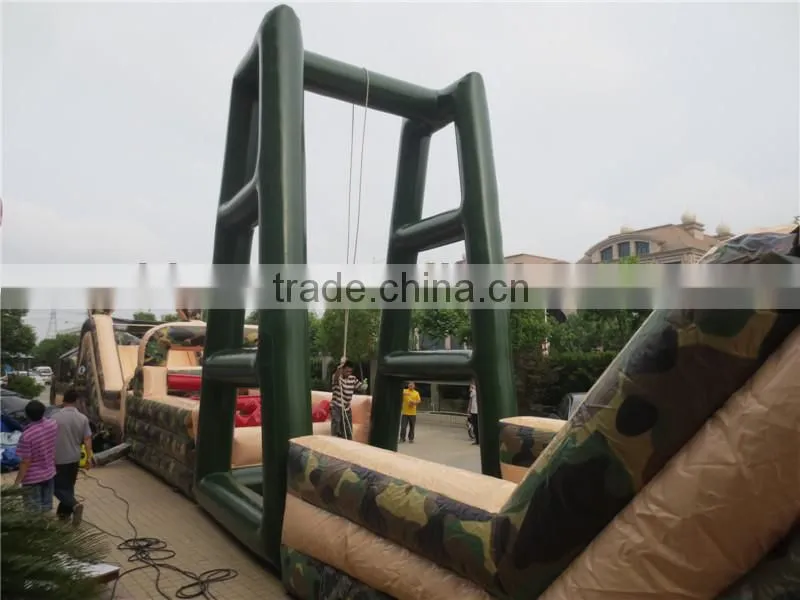 Newest biggest Outdoor Adult Inflatable Obstacle Course for hot Sale