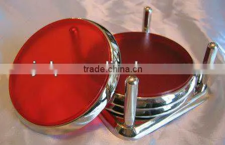 Custom high quality coaster holder 4 pcs coasters and a holder